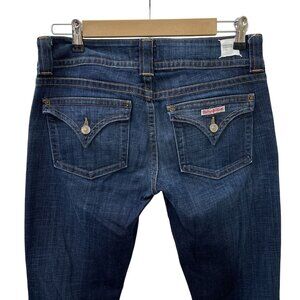 Hudson Classic Bootcut Stretch Jeans Double Button Dark Wash Denim Flap Women 29